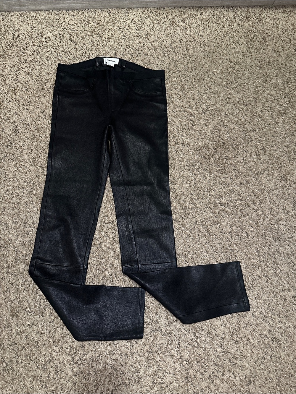Helmut Lang Black Butter Soft Lambskin Leather Leggings